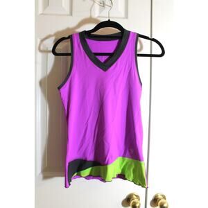 SofiBella Lavender V-Neck Colorblock Tank Top sz S